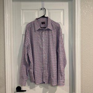 Pink Blue Check Button Down by UNTUCKit